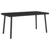 Garden Coffee Table Rectangular Black 80x40x37 cm Poly Rattan 4104055