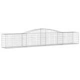 Arched Gabion Baskets 5 pcs 400x50x60/80 cm Galvanised Iron 3146973