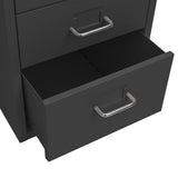 Mobile File Cabinet Anthracite 28x41x69 cm Metal 335919