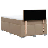 Box Spring Bed with Mattress Cappuccino 120x190 cm Faux Leather 3286115