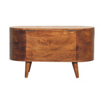 Chestnut Rounded Lid up Blanket Box IN3540