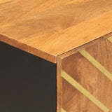 TV Cabinet Brown and Black 80x31.5x46 cm Solid Wood Mango 356798