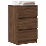 Bedside Cabinets with 3 Drawers 2 pcs Brown Oak 39x35x65 cm 861350