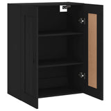 Wall Mounted Cabinet Black 69.5x34x90 cm Engineered Wood 830397
