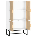 Highboard White 70x35x125 cm Engineered Wood 352139