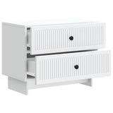 Bedside Cabinet White 62 x 34.5 x 47.5 cm Engineered Wood 893855