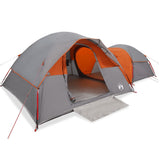 Camping Tent 5-Person Grey and Orange Waterproof 4009589
