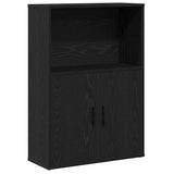 Bookcase Black Oak 60x24x85 cm Engineered Wood 860410