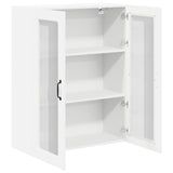 Wall Glass Cabinet LUCCA High Gloss White 80 x 31 x 100 cm 885159