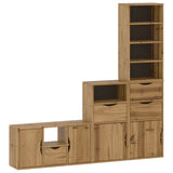 4 Piece TV Units with Storage ODDA Solid Wood Pine 3365380