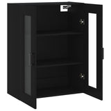 Wall Mounted Cabinet Black 69.5x34x90 cm 828477