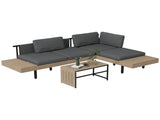 Three-Piece 'L' Garden Sofa Set - Grey T3398P320080