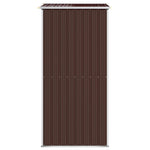 Garden Shed Dark Brown 192x108x223 cm Galvanised Steel 319273