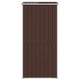 Garden Shed Dark Brown 192x108x223 cm Galvanised Steel 319273