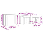 ZNTS Nesting Coffee Tables 3 pcs Artisian Oak Engineered Wood 856673