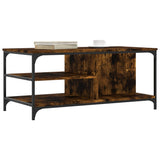 Coffee Table Smoked Oak 100x50x45 cm Engineered Wood 835306