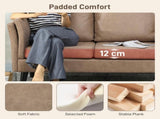 Two-Seater Leathaire Sofa - Light Brown T3398P424902