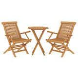 3 Piece Garden Dining Set Solid Wood Teak 3087191