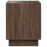 Coffee Table with Infinity LED Brown Oak 40x40x50 cm 847650