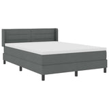 Box Spring Bed with Headboard Dark Grey 200 x 140 cm Fabric 3341042