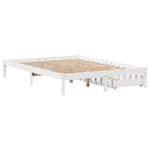 Bed Frame without Mattress White 120x190 cm Small Double Solid Wood Pine 3301425