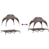 Dog Bed Folding Manual Brown 122 x 93 x 106.5 cm Steel 42008172