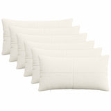 Cushion Cover 6 pcs ALMELO Cream 40 x 80 cm Corduroy 914612