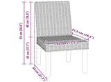 Dining Chair 2 pcs Solid Mahogany Wood White Wash 42012419