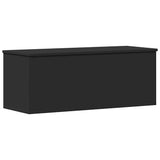 Storage Box Black 90x35x35 cm Engineered Wood 840682