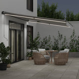 Manual Retractable Awning with LEDs Anthracite&White 500x350 cm 3215817