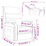 Recliner Chair Grey Faux Leather 342689