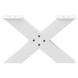 ZNTS Coffee Table Legs X-Shaped 2 pcs White 60x cm Steel 4012941