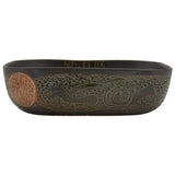 Countertop Basin Black Rectangular 48x37.5x13.5 cm Ceramic 155094