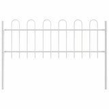 Garden Fence White 5.1 x 0.6 m Powder-coated steel 3334063