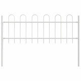 Garden Fence BOXTEL 3 pcs 5.1 x 0.6 m Powder-coated Steel White 3334063