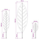 Garden Stake 3 pcs 116.5 x 35 x 3 cm Stainless Steel Silver 8013395