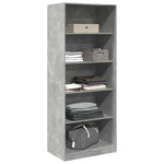Wardrobe Concrete Grey 80x50x200 cm Engineered Wood 3307723