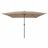 Garden Parasol Taupe 295 x 295 x 245 cm Polyester and Steel 42003655