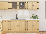 Cabinet with Shelf SKI 4 pcs Honey Brown Solid Pine Wood 3392645