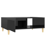 ZNTS Coffee Table High Gloss Black 90x60x35 cm Engineered Wood 806002