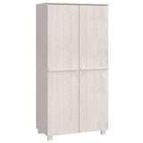 Wardrobe HAMAR White 89x50x180 cm Solid Wood Pine 340481