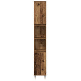 Bathroom Furniture Set with Door 3 pcs Old Wood Engineered Wood 3378513