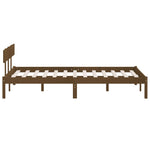 Bed Frame without Mattress Honey Brown Solid Wood 120x200 cm 810145