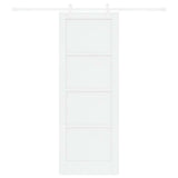 Sliding Door White 78 x 211 cm Solid Pine Wood 3333585