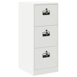 File Cabinet White 44 x 50 x 106.5 cm Cold-Rolled Steel 891603