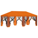 Gazebo Cover with Sidewalls 6 x 3 m Orange Polyester 190 900418