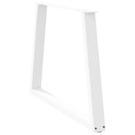 ZNTS Dining Table Legs V-Shape 2 pcs White 90x cm Steel 4012577