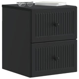 Wall-Mounted Bedside Cabinet Black 33 x 34.5 x 40 cm 897957