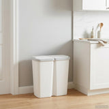 Garbage Bin White 48.5 x 28 x 51 cm PP 42033395