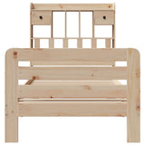 Bookcase Bed without Mattress 90x190 cm Single Solid Wood Pine 3309980